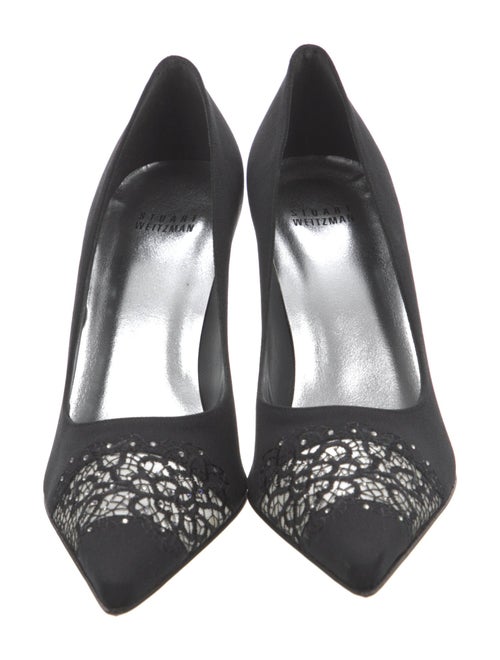 Stuart Weitzman Satin Graphic Print Pumps