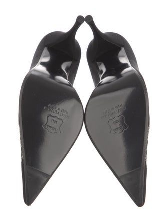 Stuart Weitzman Satin Graphic Print Pumps