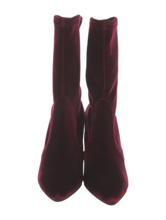 Stuart Weitzman Velvet Sock Boots
