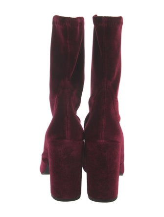 Stuart Weitzman Velvet Sock Boots