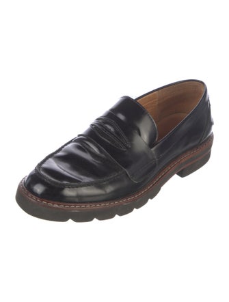 Stuart Weitzman Leather Tassel Accents Loafers