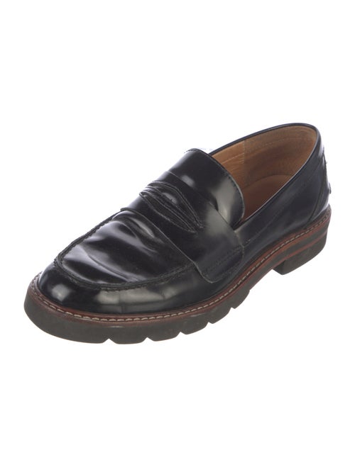 Stuart Weitzman Leather Tassel Accents Loafers