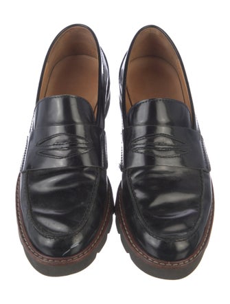 Stuart Weitzman Leather Tassel Accents Loafers
