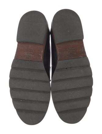 Stuart Weitzman Leather Tassel Accents Loafers