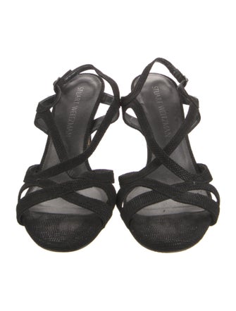 Stuart Weitzman Leather Slingback Sandals