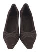 Stuart Weitzman Suede Grosgrain Trim Pumps