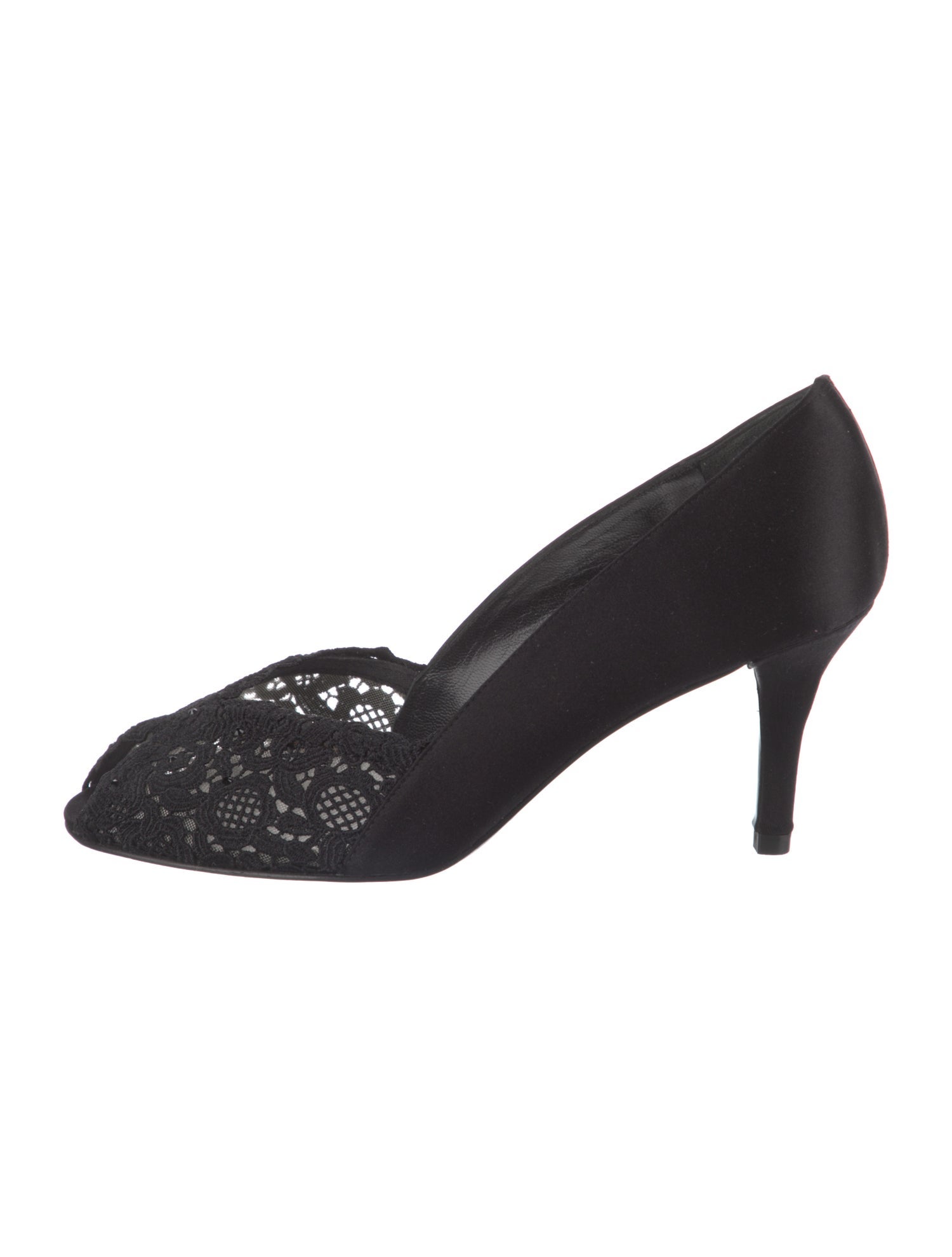 Stuart Weitzman Satin Crystal Embellishments Pumps