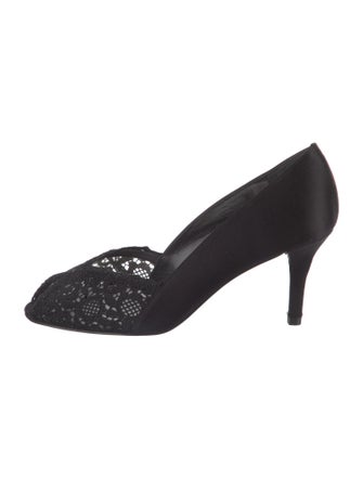 Stuart Weitzman Satin Crystal Embellishments Pumps