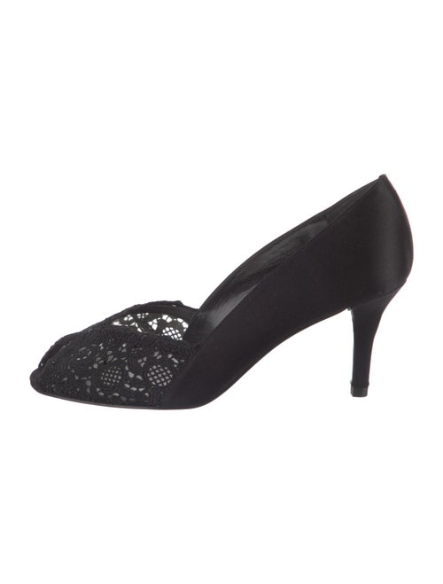Stuart Weitzman Satin Crystal Embellishments Pumps
