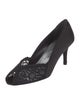 Stuart Weitzman Satin Crystal Embellishments Pumps