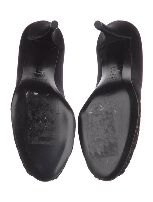 Stuart Weitzman Satin Crystal Embellishments Pumps