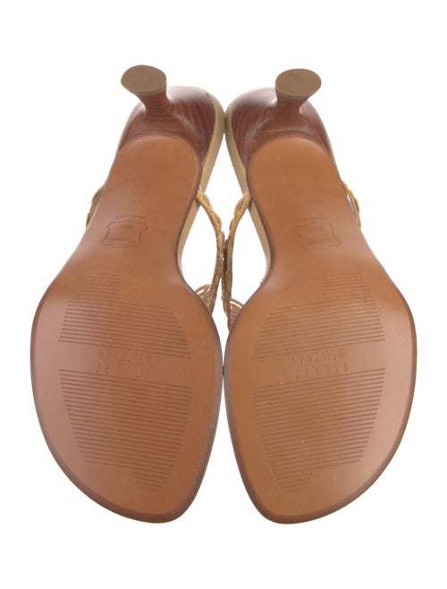 Stuart Weitzman Leather Printed Slides