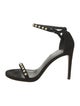 Stuart Weitzman Suede Beaded Accents Sandals