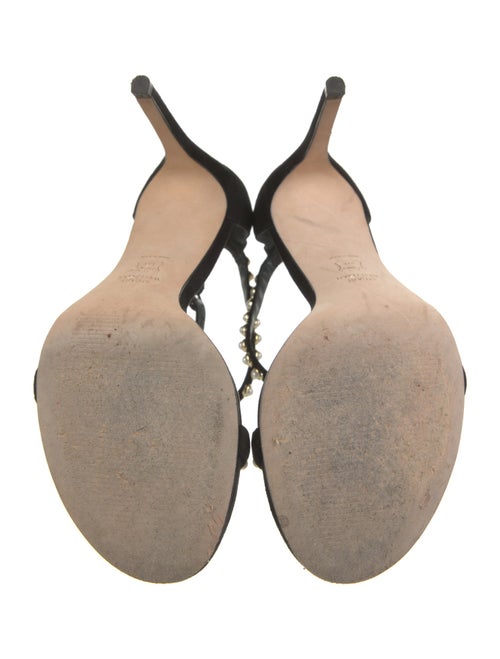 Stuart Weitzman Suede Beaded Accents Sandals