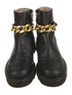 Stuart Weitzman Leather Chain-Link Accents Boots
