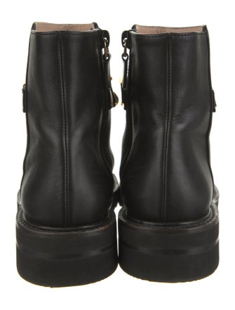Stuart Weitzman Leather Chain-Link Accents Boots