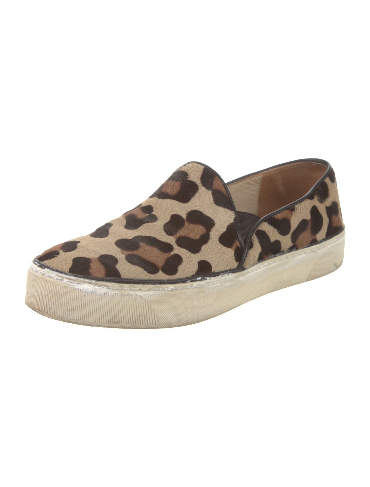 Stuart Weitzman Ponyhair Animal Print Loafers