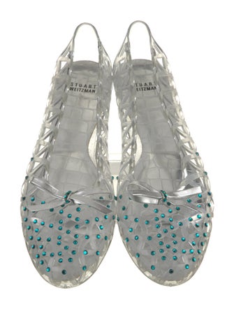 Stuart Weitzman Rubber Bow Accents Flats