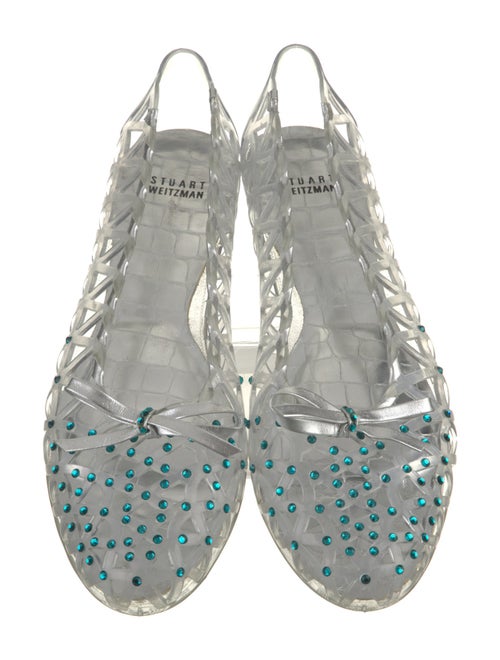 Stuart Weitzman Rubber Bow Accents Flats
