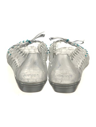 Stuart Weitzman Rubber Bow Accents Flats