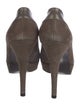 Stuart Weitzman Suede Leather Trim Embellishment Pumps