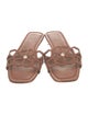Stuart Weitzman Leather Lasercut Accents Slides