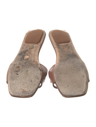 Stuart Weitzman Leather Lasercut Accents Slides