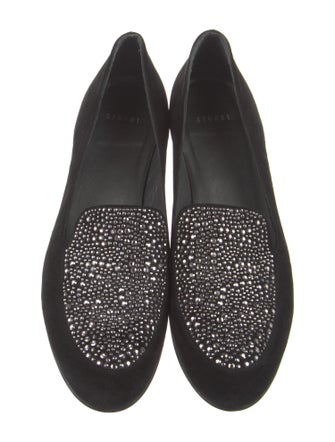 Stuart Weitzman Suede Studded Accents Pumps