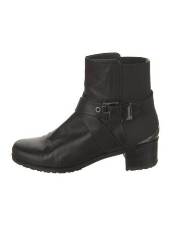 Stuart Weitzman Leather Moto Boots