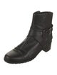 Stuart Weitzman Leather Moto Boots