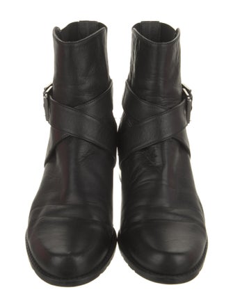 Stuart Weitzman Leather Moto Boots