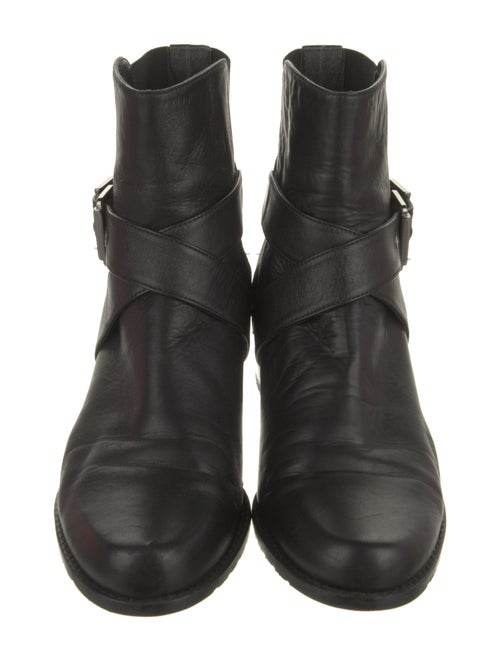 Stuart Weitzman Leather Moto Boots