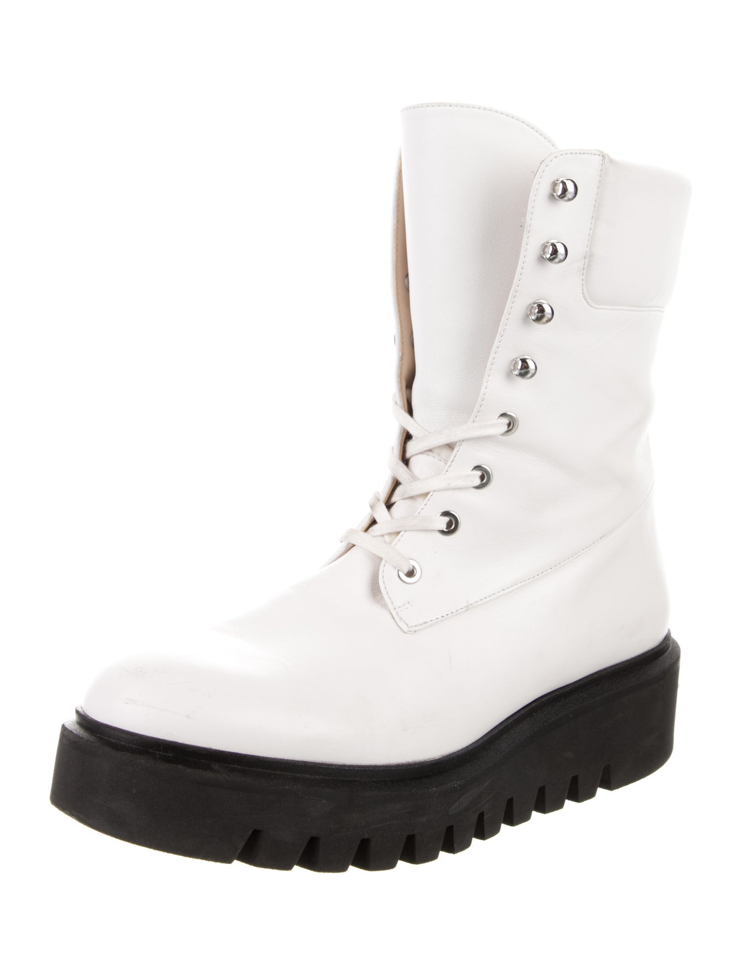 Stuart Weitzman Leather Combat Boots