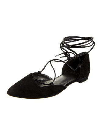 Stuart Weitzman Suede D'Orsay Flats