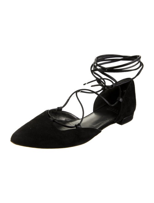 Stuart Weitzman Suede D'Orsay Flats