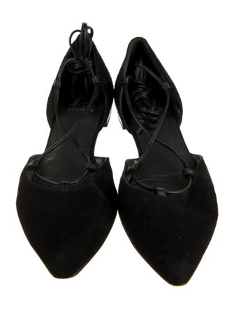 Stuart Weitzman Suede D'Orsay Flats