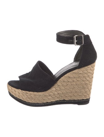 Stuart Weitzman Canvas Braided Accents Espadrilles
