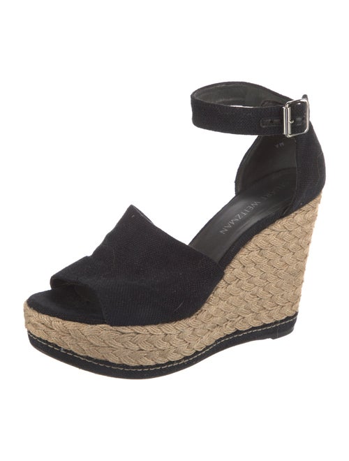 Stuart Weitzman Canvas Braided Accents Espadrilles