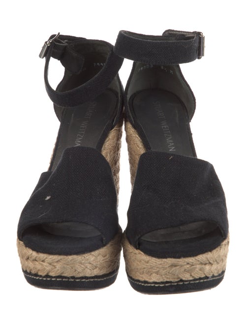 Stuart Weitzman Canvas Braided Accents Espadrilles
