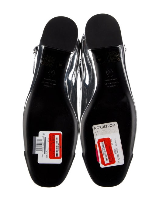 Stuart Weitzman Leather Colorblock Pattern Slingback Flats