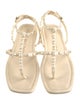 Stuart Weitzman Leather T-Strap Sandals