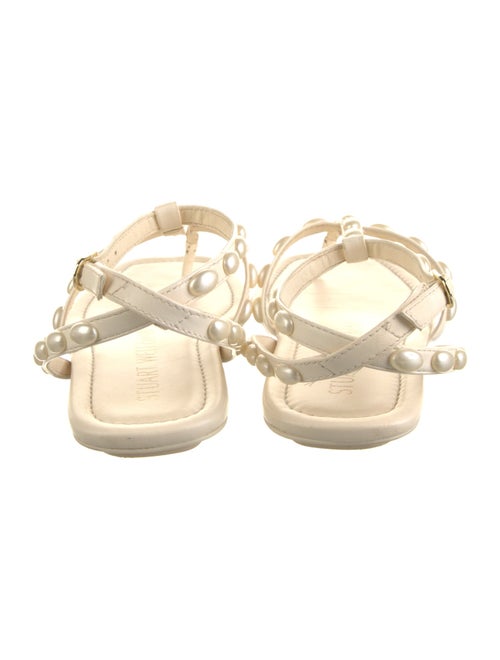 Stuart Weitzman Leather T-Strap Sandals