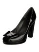 Stuart Weitzman Patent Leather Bow Accents Pumps