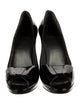 Stuart Weitzman Patent Leather Bow Accents Pumps