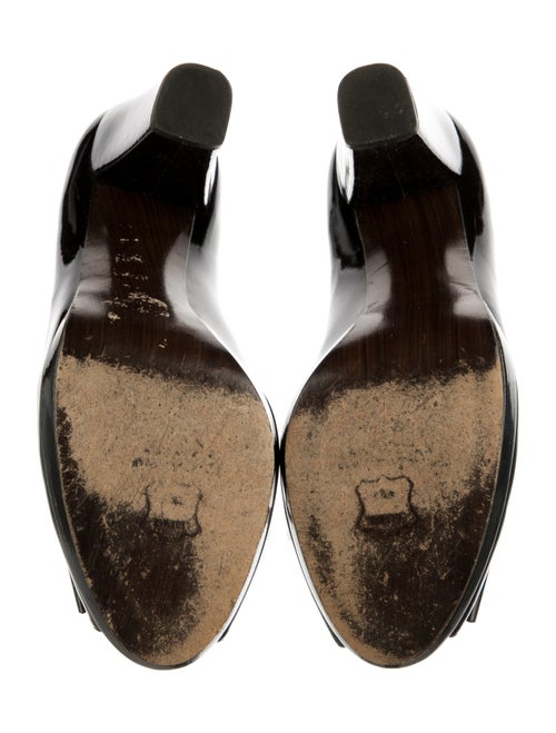 Stuart Weitzman Patent Leather Bow Accents Pumps