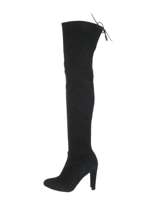Stuart Weitzman Suede Bow Accents Boots