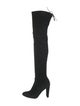 Stuart Weitzman Suede Bow Accents Boots