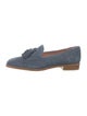 Stuart Weitzman Suede Tassel Accents Loafers