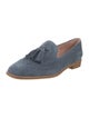 Stuart Weitzman Suede Tassel Accents Loafers