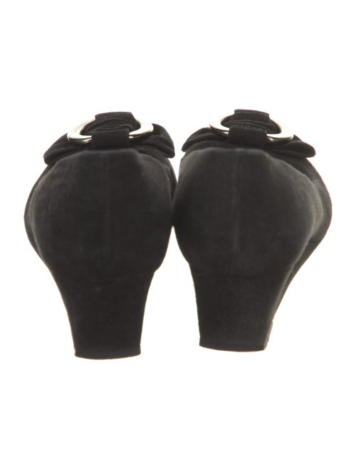 Stuart Weitzman Suede Bow Accents Pumps